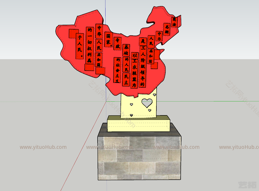 法治雕塑中国地图雕塑雄鸡景观雕塑