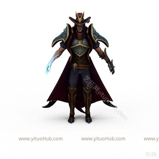 现代LOL崔斯特卡牌大师模型