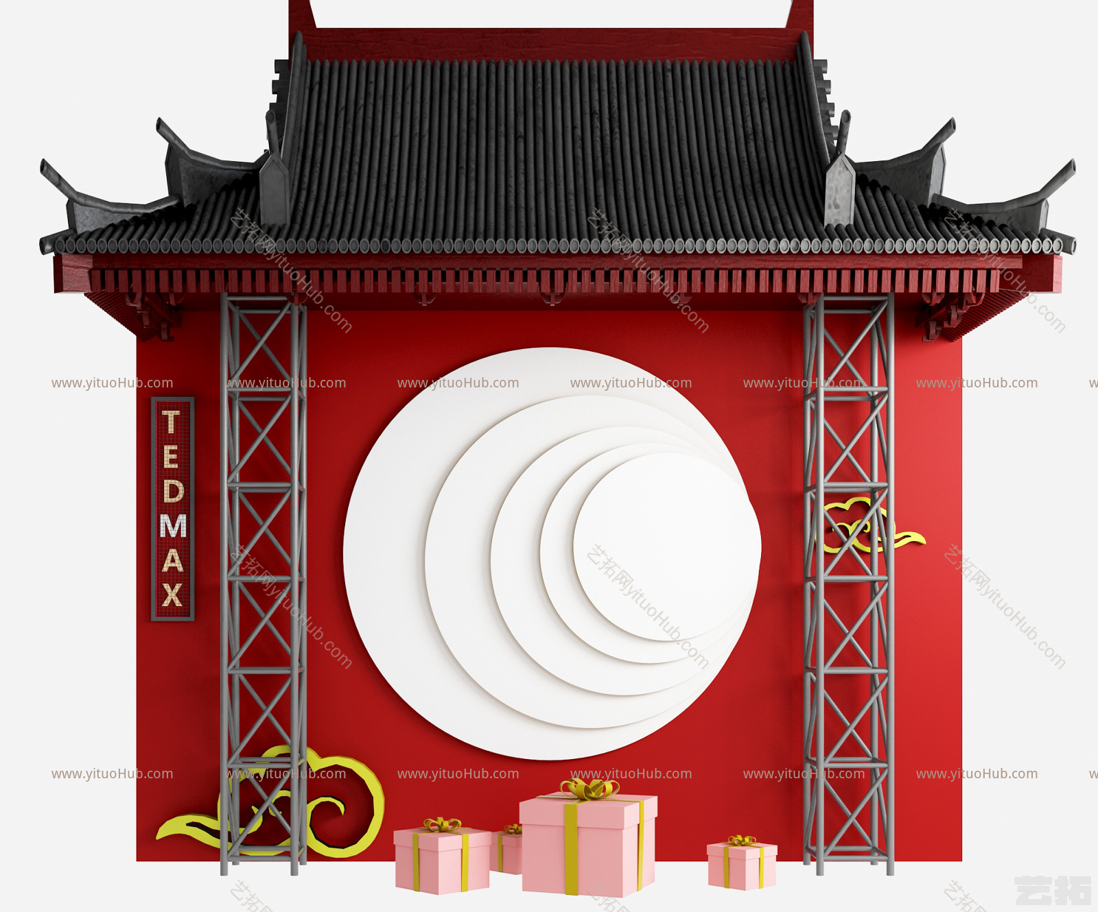 新中式屋檐 屋顶 门头构件