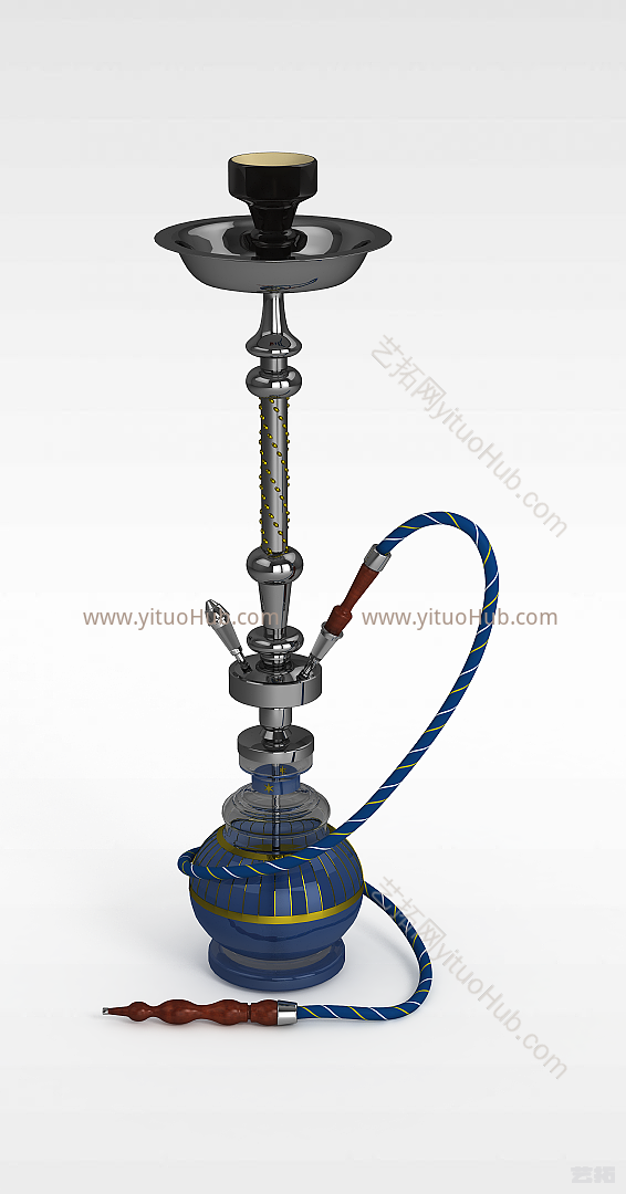 现代酒吧水烟模型