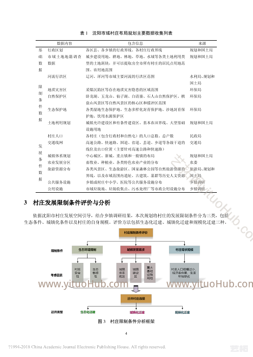 大数据支持下沈阳市域村庄布局规划方法研究