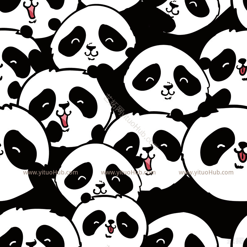 无缝卡通动物图案壁纸贴图