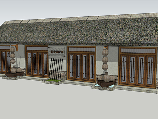 渔文化体验馆建筑 仿古建筑