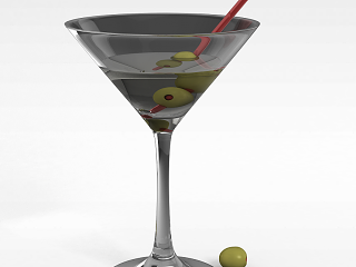 现代鸡尾酒杯模型