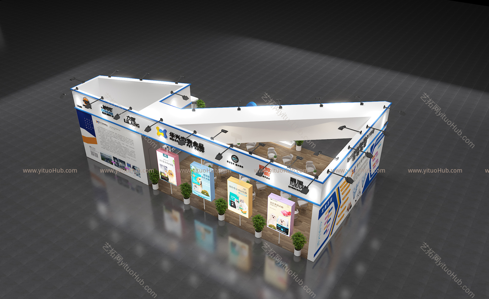 现代风格宠物用品展厅 展馆