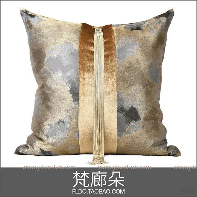 中式风格抱枕贴图