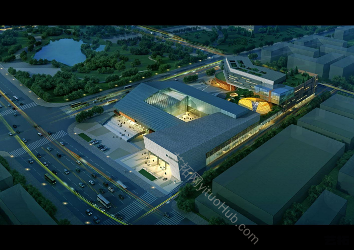 广西来宾文化设施大楼规划建筑设计