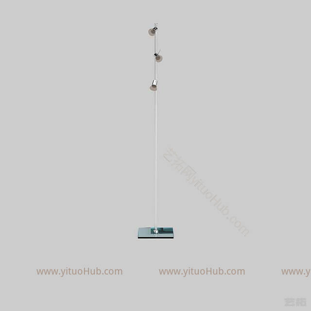 现代白色路灯模型