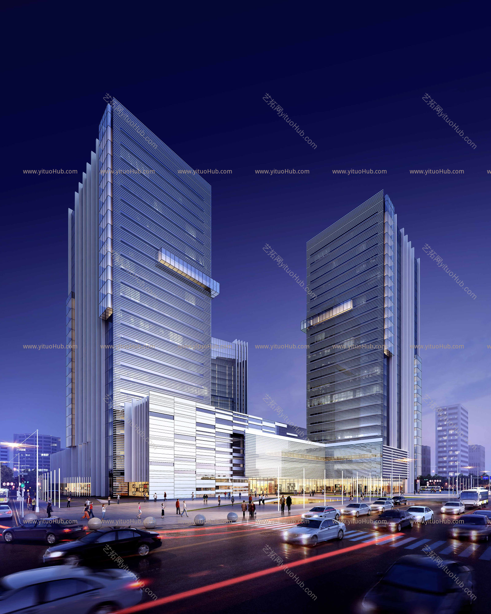 商业综合体建筑效果图