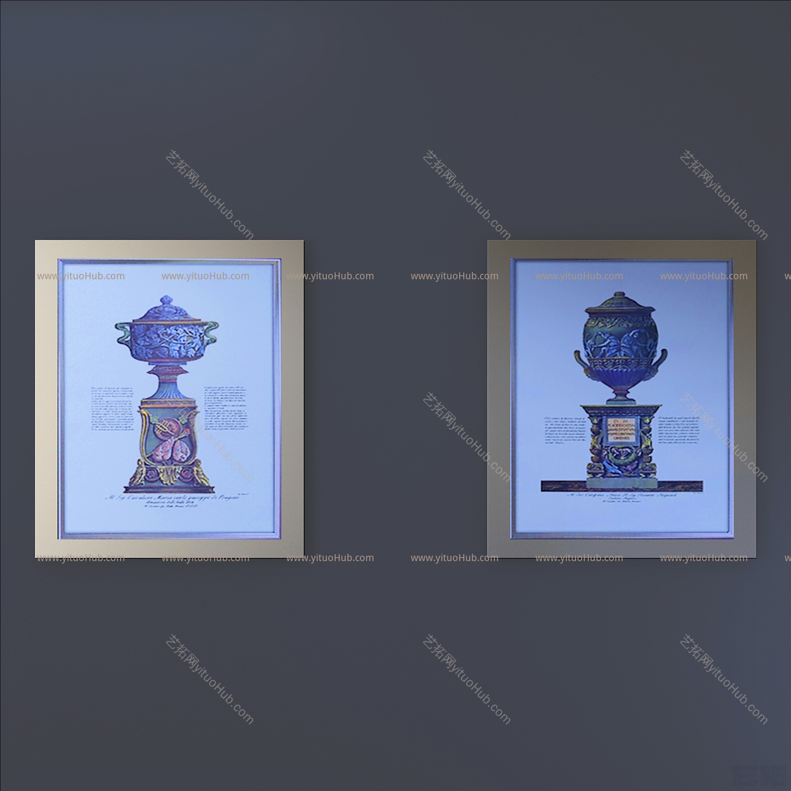 现代古物装饰画 挂画组合