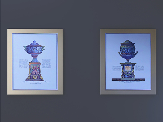 现代古物装饰画 挂画组合