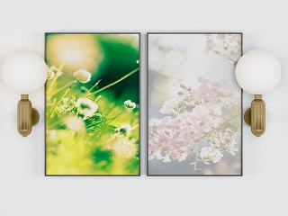 现代鲜花装饰画模型