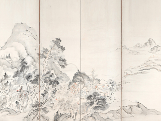 新中式水墨山水壁画