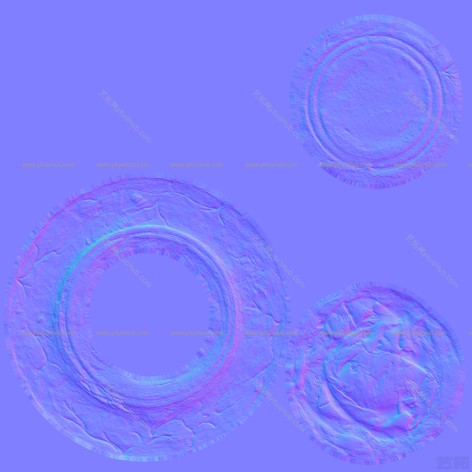 现代文物陶泥盆碗模型
