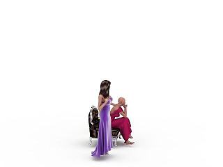 女人陈设品模型