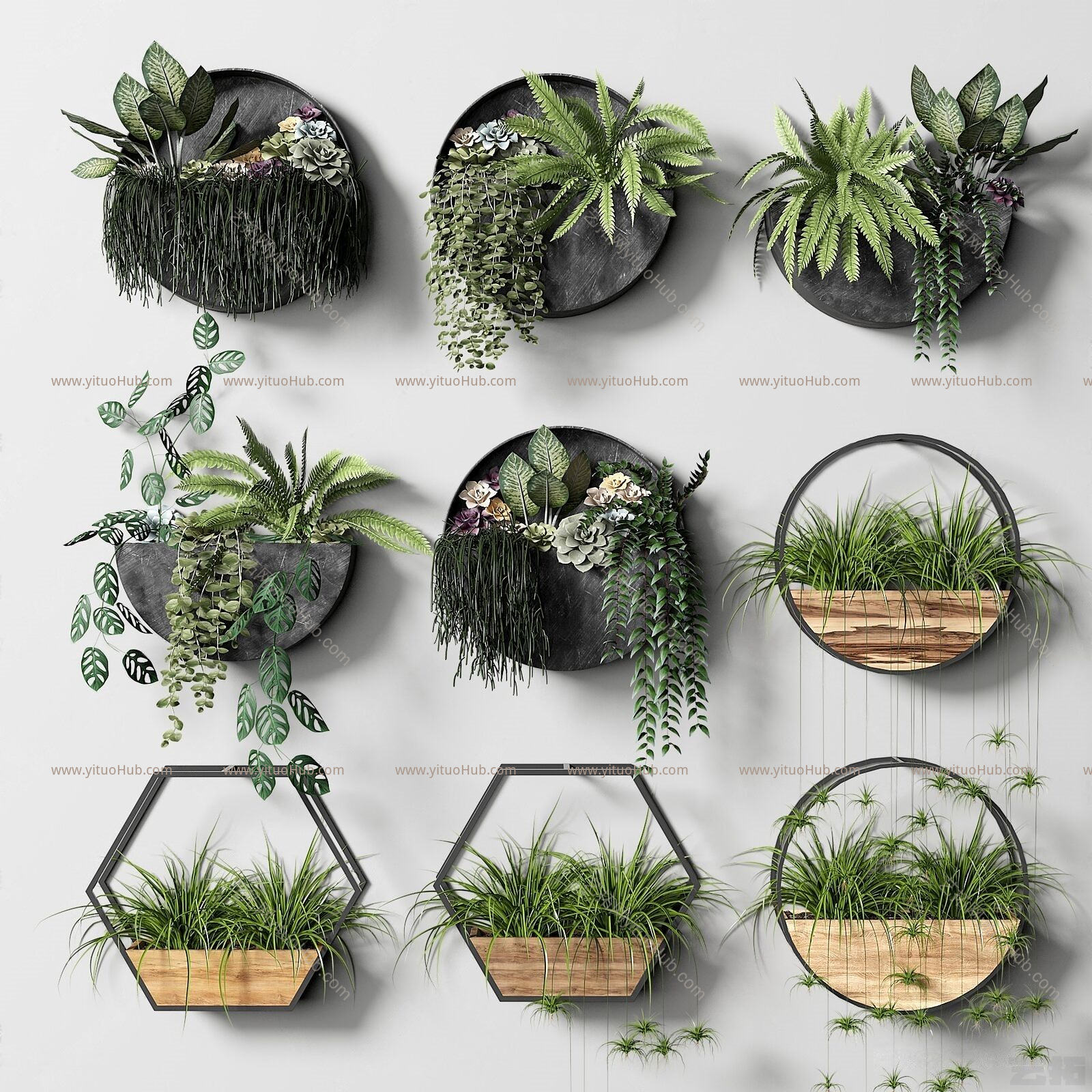现代绿植挂件
