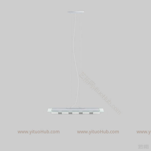 现代简约方形吊灯模型