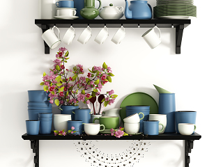 现代彩色厨具餐具