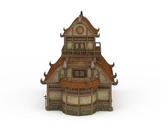 现代剑灵场景客栈模型