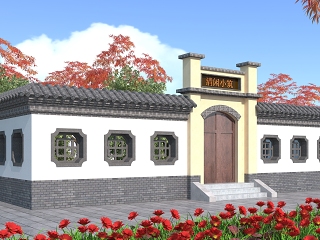 中式建筑，园林古建，传统中式，仿古建筑，古建，四合院，庭院，住宅