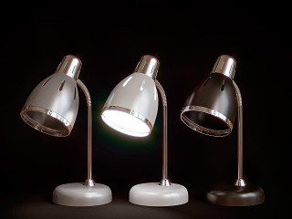 现代风格金属工作台灯模型