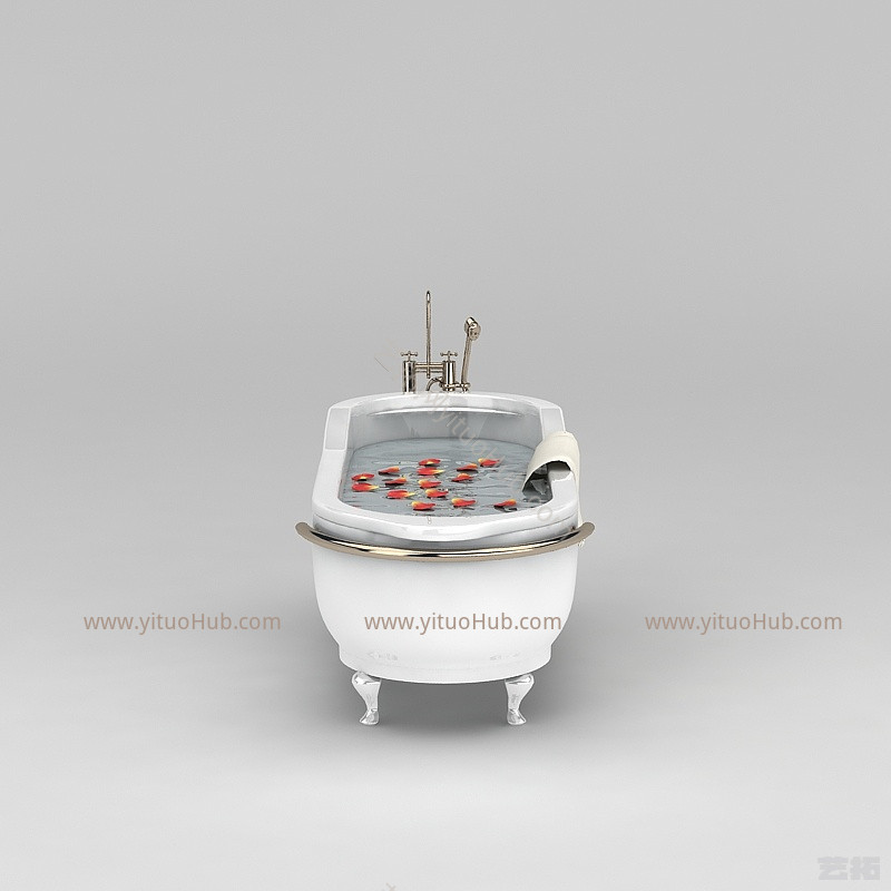 现代独立浴缸模型