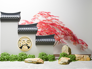 新中式景墙围墙
