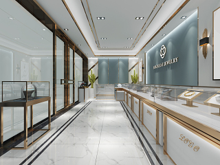现代珠宝店 珠宝 绿植