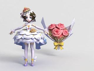 现代王者荣耀女游戏人物角色模型
