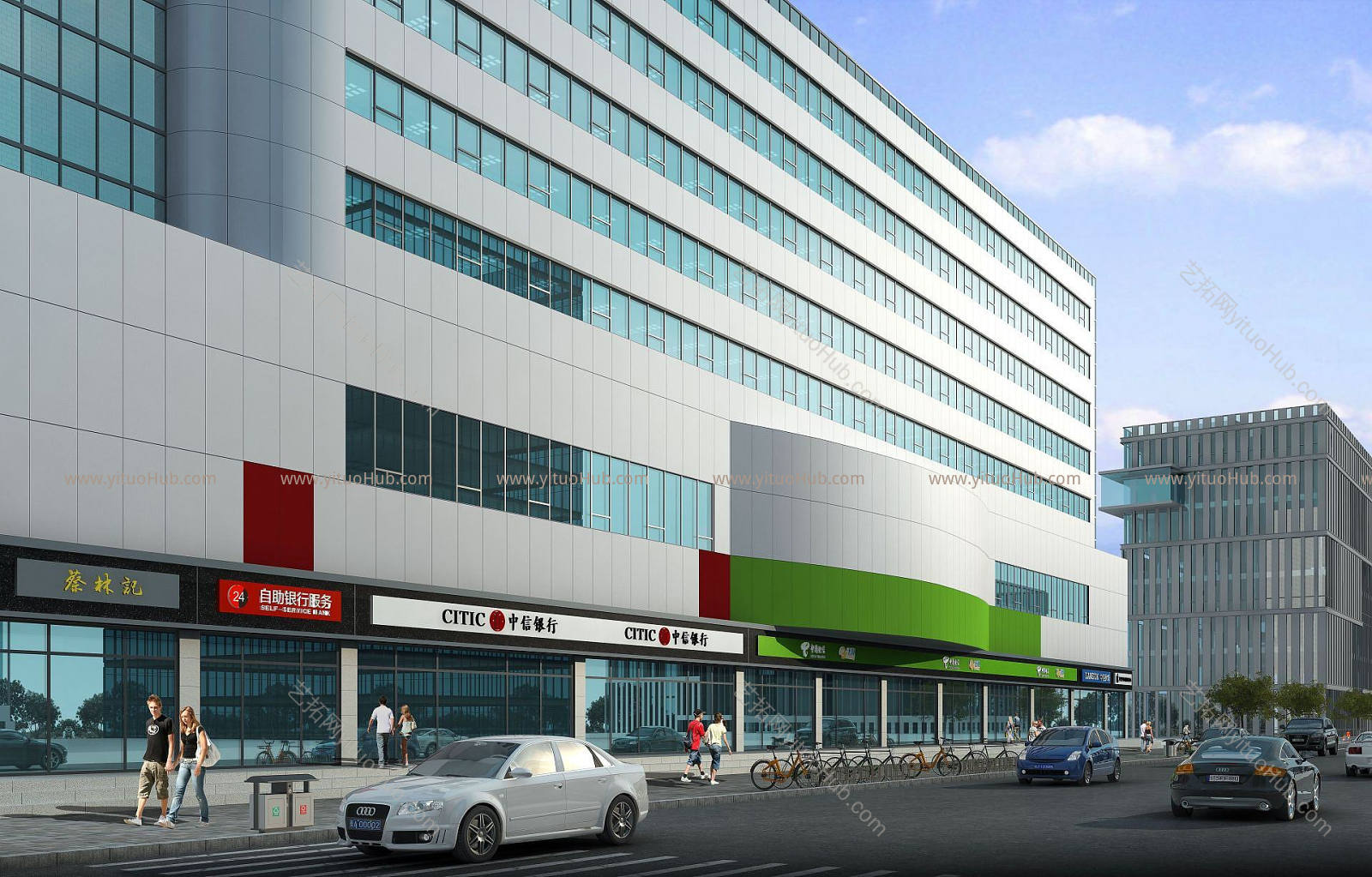 现代商业建筑模型