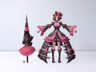 现代王者荣耀女游戏角色模型