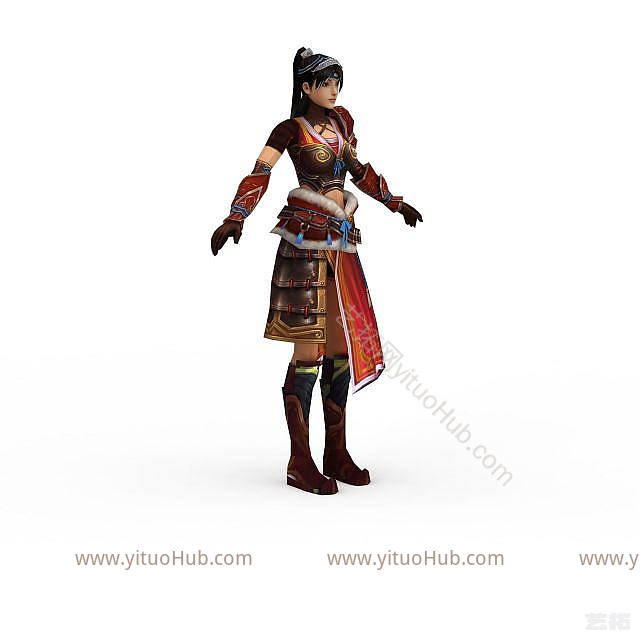 现代女士游戏角色模型