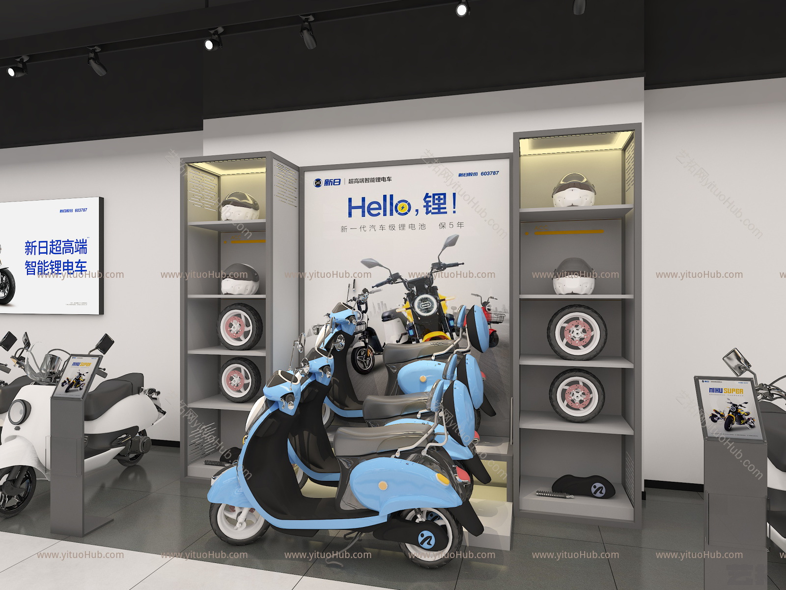 工业LOFT工业风电动车展厅