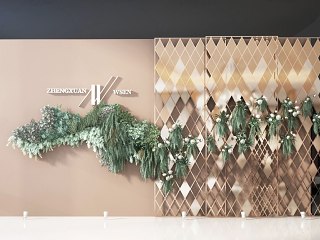 现代植物花艺背景墙