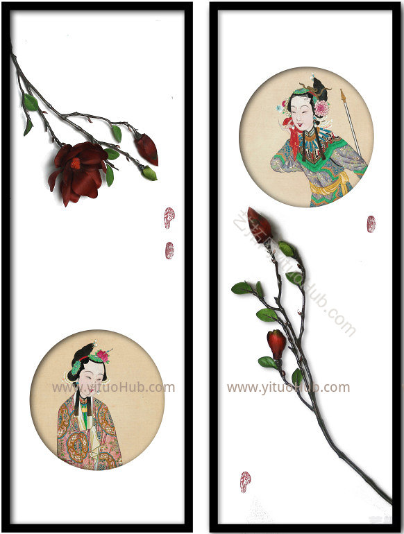 新中式禅意装饰画-沉梦昂志