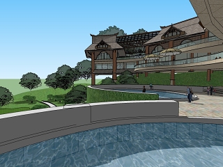 中式木制古建筑