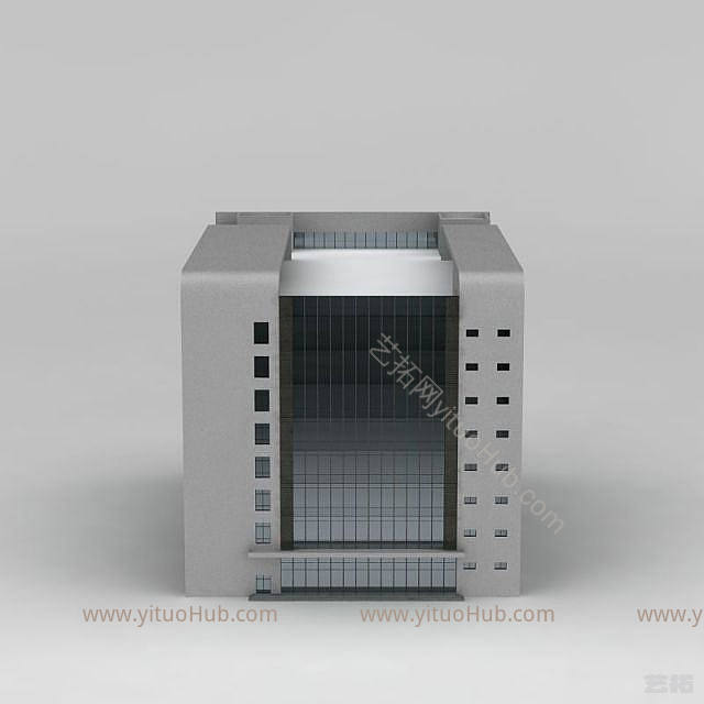 现代办公楼模型