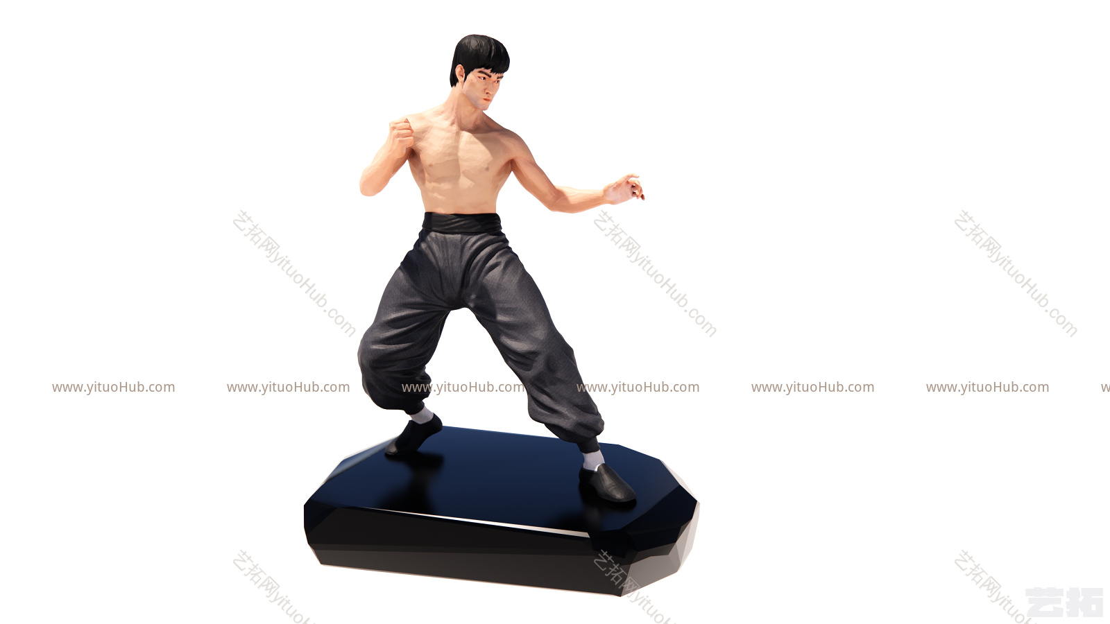19现代李小龙雕塑，人物雕塑