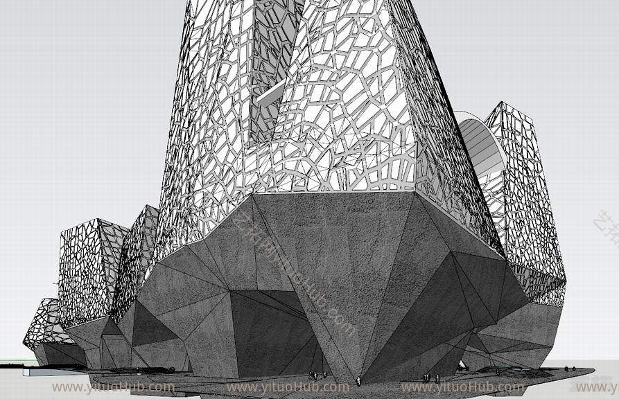 现代公建办公+商业综合体