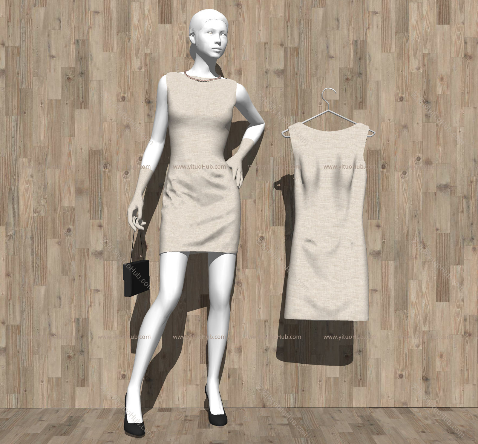 现代服装女模特