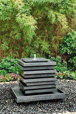 庭院小广场景观方形层叠小涌泉小水景椅子 家居物品 其他 书 饰品