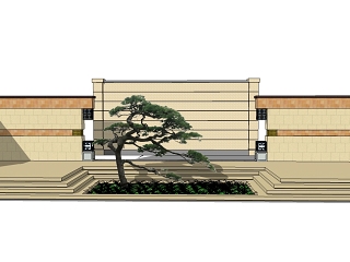 新中式景墙