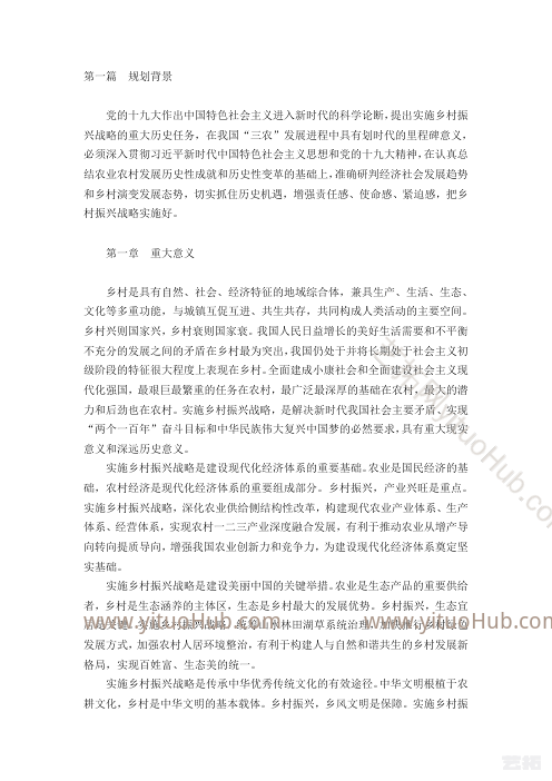 乡村振兴战略规划