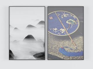 现代艺术装饰画模型