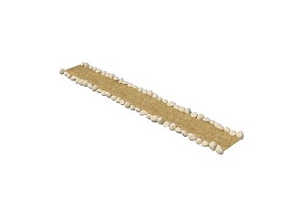 现代园林石子小道模型