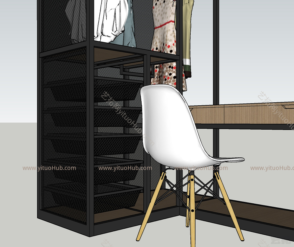 LOFT衣柜桌椅组合家具
