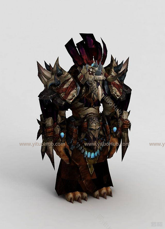 现代魔兽世界兽形人模型
