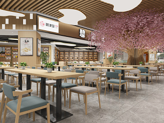 现代餐厅餐饮 吊灯 挂画