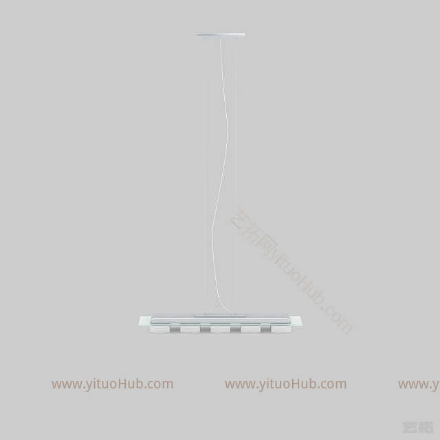 现代简约方形吊灯模型