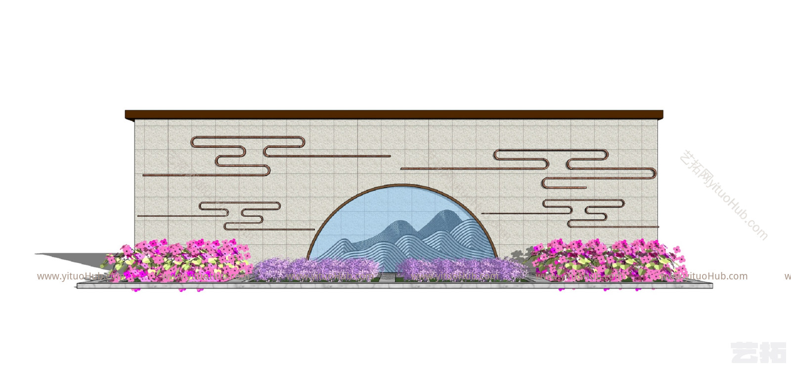 中式景墙